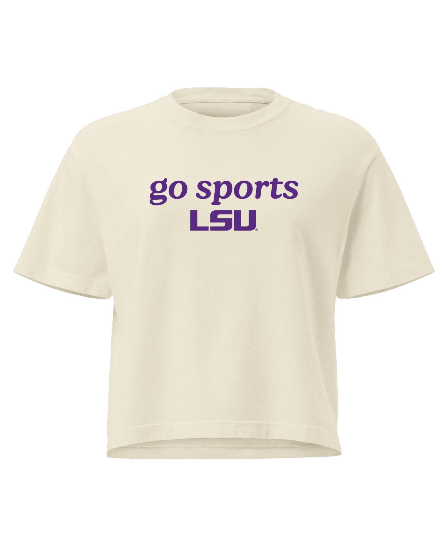 Женская футболка Image One Comfort Colors Cream LSU Tigers Go Sports Cropped — фото 4