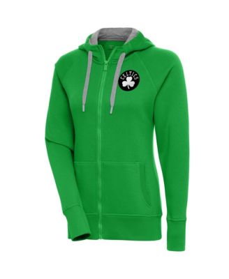 Women's Kelly Green Boston Celtics Brushed Metallic Victory Full-Zip Hoodie