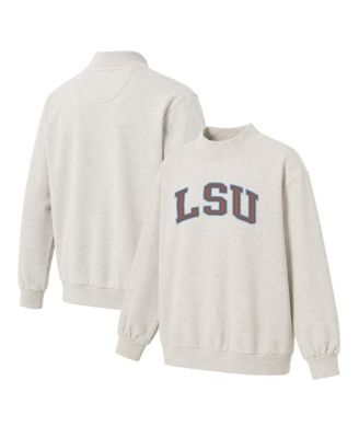 Women's Oatmeal LSU Tigers Monroe crewneck Sweatshirt