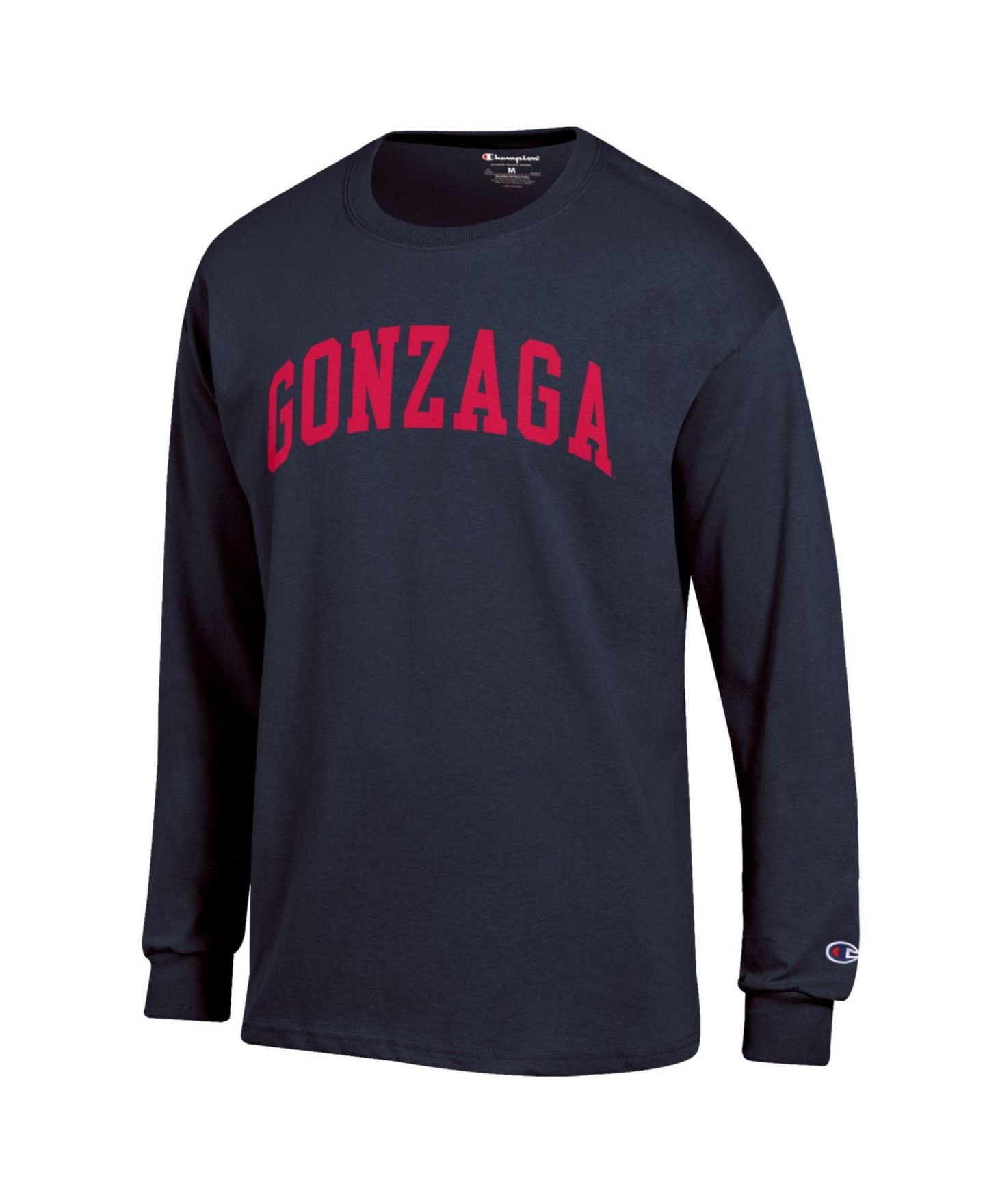 Мужская футболка Champion Navy Gonzaga Bulldogs Basic Arch Long-Sleeve — фото 2