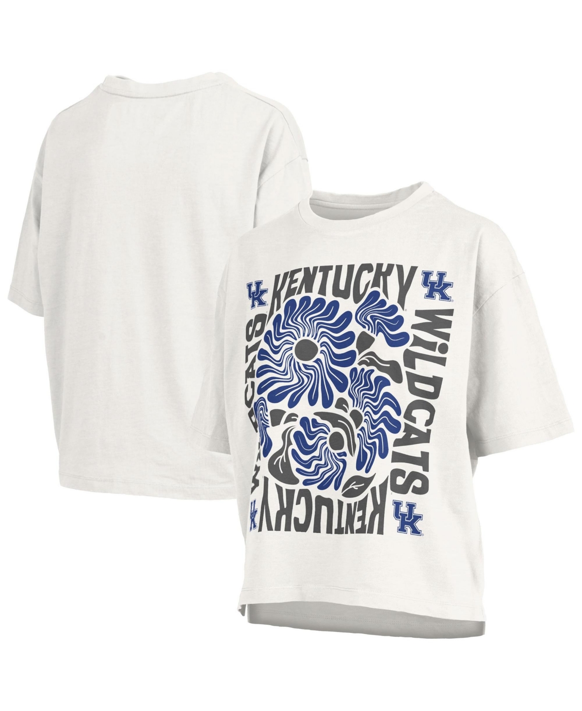 Pressbox Women's White Kentucky Wildcats Elena Oversized Slub T-Shirt - White