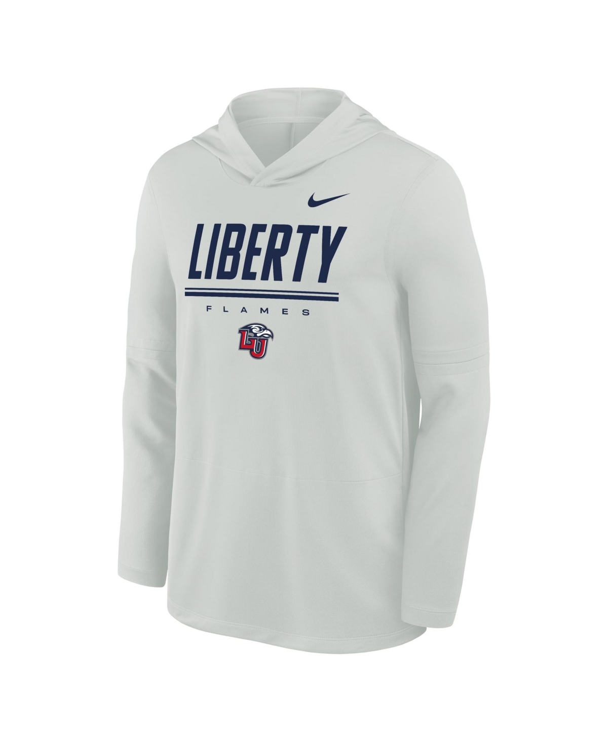 Nike Men's Gray Liberty Flames Basketball Lightweight Dri-fit Hoodie - Gray