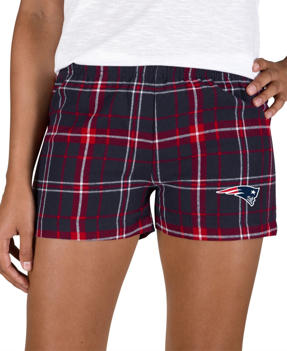 Concepts Sport Women's Navy/Red New England Patriots Ultimate Flannel Shorts - Navy, Red