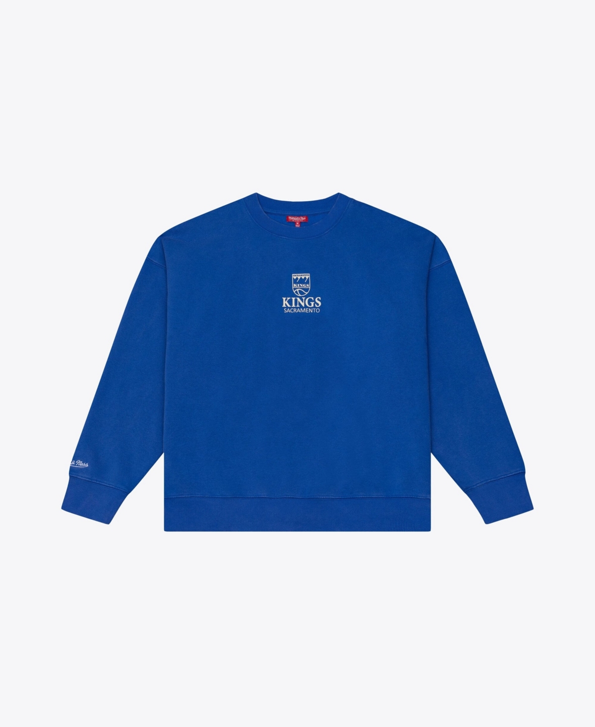 Mitchell & Ness Women's Blue Sacramento Kings Core Essentials Micro Logo Fleece Sweatshirt - Blue
