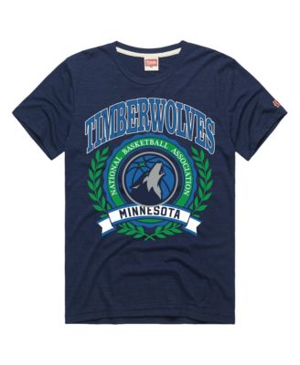 Men's and Women's Navy Minnesota Timberwolves Crest Tri-Blend T-Shirt