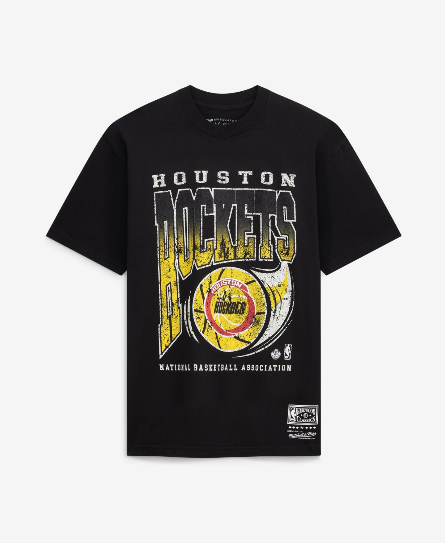 Мужская футболка Mitchell & Ness Mitchell Ness Black Houston Rockets Ball Out — фото 1