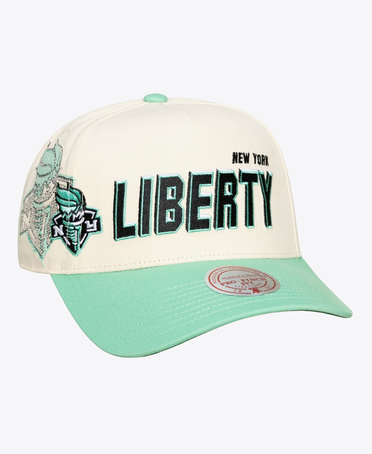 Mitchell & Ness Men's and Women's Cream New York Liberty Big Time Pro Crown Adjustable Hat - Cream