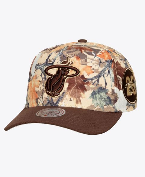 Кепка Mitchell & Ness Camo Miami Heat Leaf Camo Pro Adjustable Hat