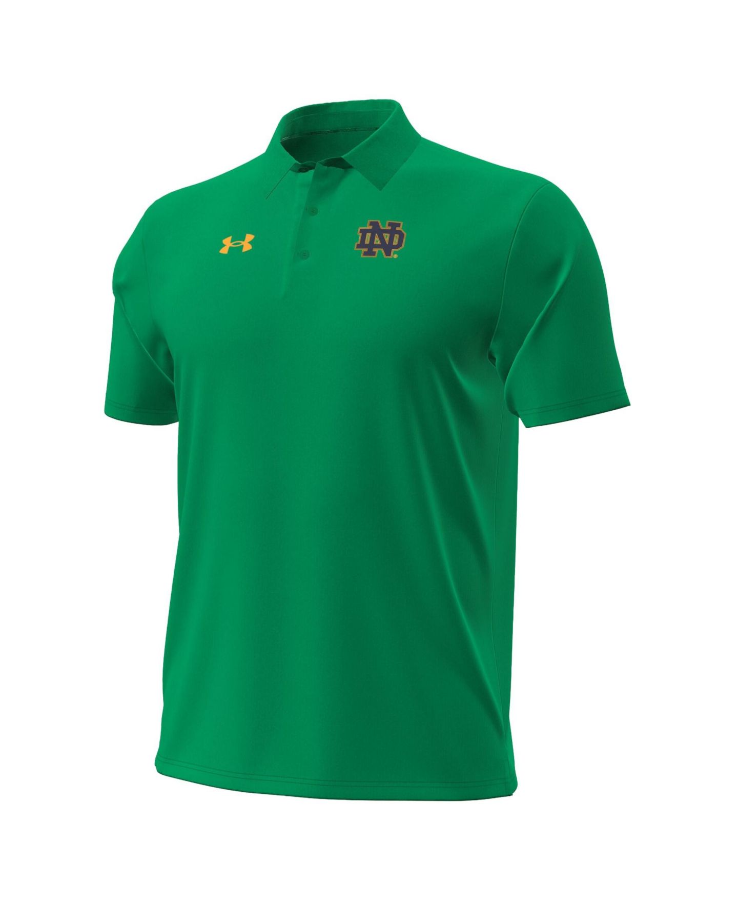 Мужское поло Under Armour Kelly Green Notre Dame Fighting Irish 2026 Sideline ArmourDry Polo — фото 2