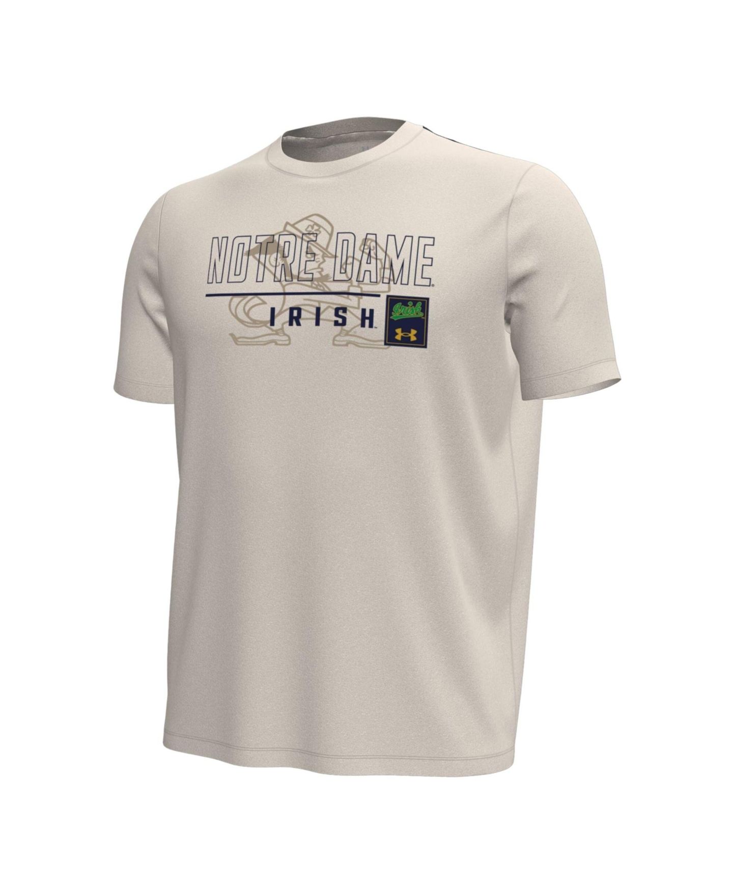 Мужская футболка Under Armour Cream Notre Dame Fighting Irish Gameday Motion Heavyweight — фото 2