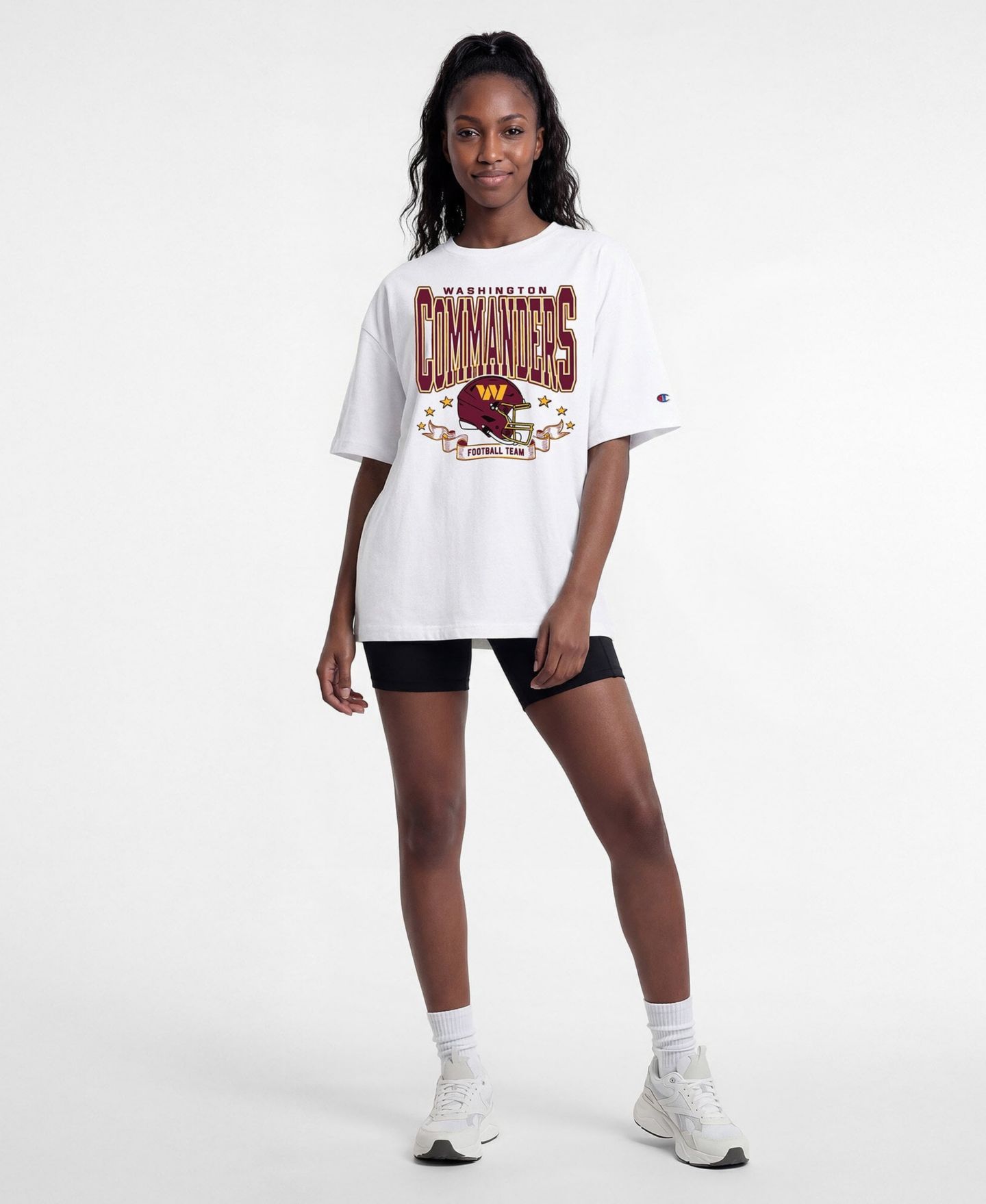 Женская футболка Champion White Washington Commanders Oversized — фото 3