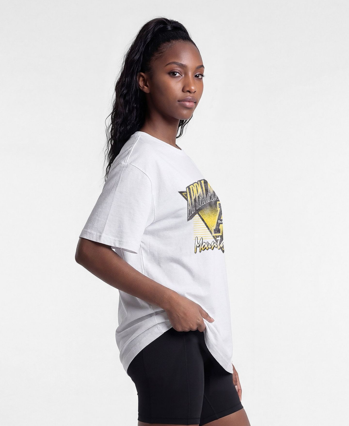 Женская футболка Champion White Appalachian State Mountaineers Retro Oversized — фото 4