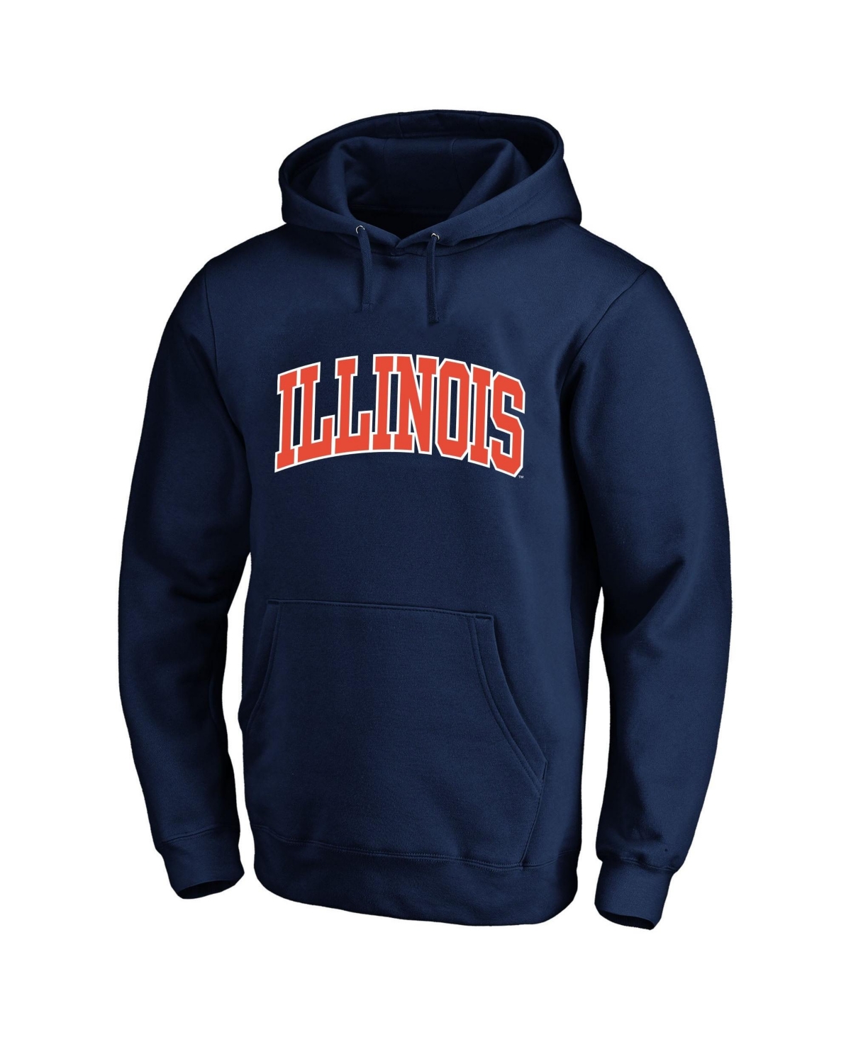 Champion Men's Navy Illinois Fighting Illini Arch Over Tackle Twill Big Tall Hoodie - Navy