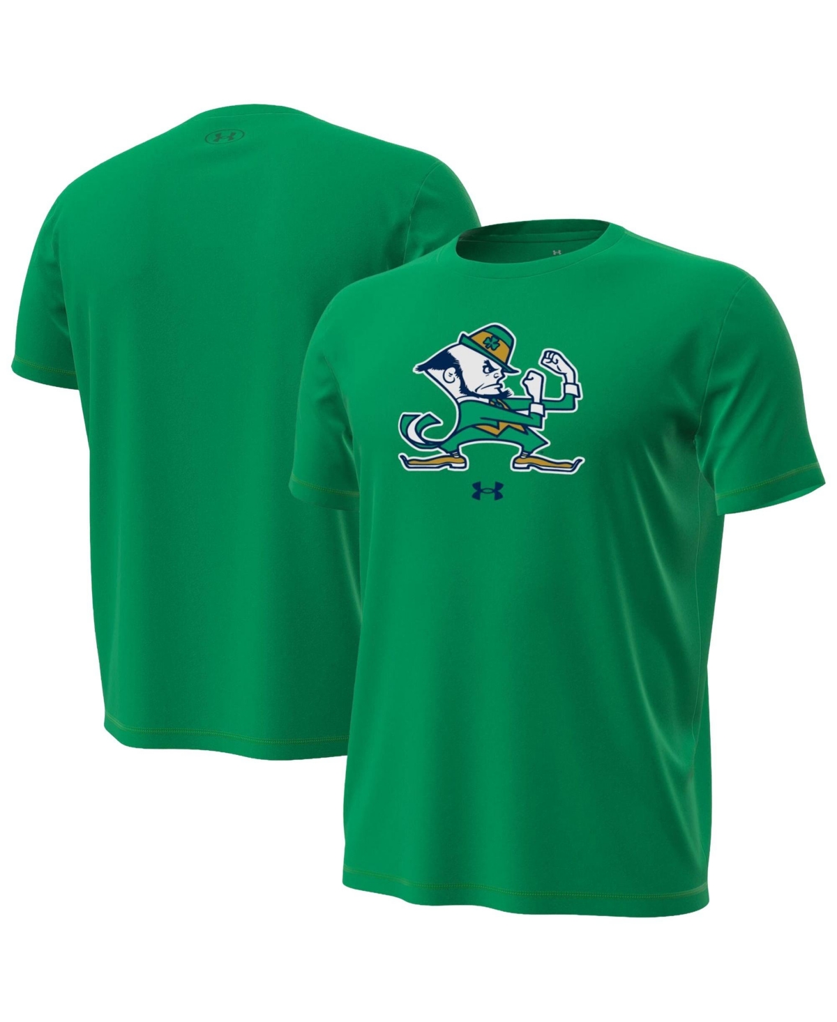 Under Armour Men's Kelly Green Notre Dame Fighting Irish Leprechaun Tech Stretch T-Shirt - Kelly Green
