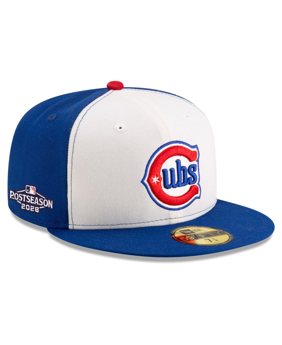 New Era Men's White/Royal Chicago Cubs 2026 Mlb Postseason Side Patch Alternate 59FIFTY Fitted Hat - White