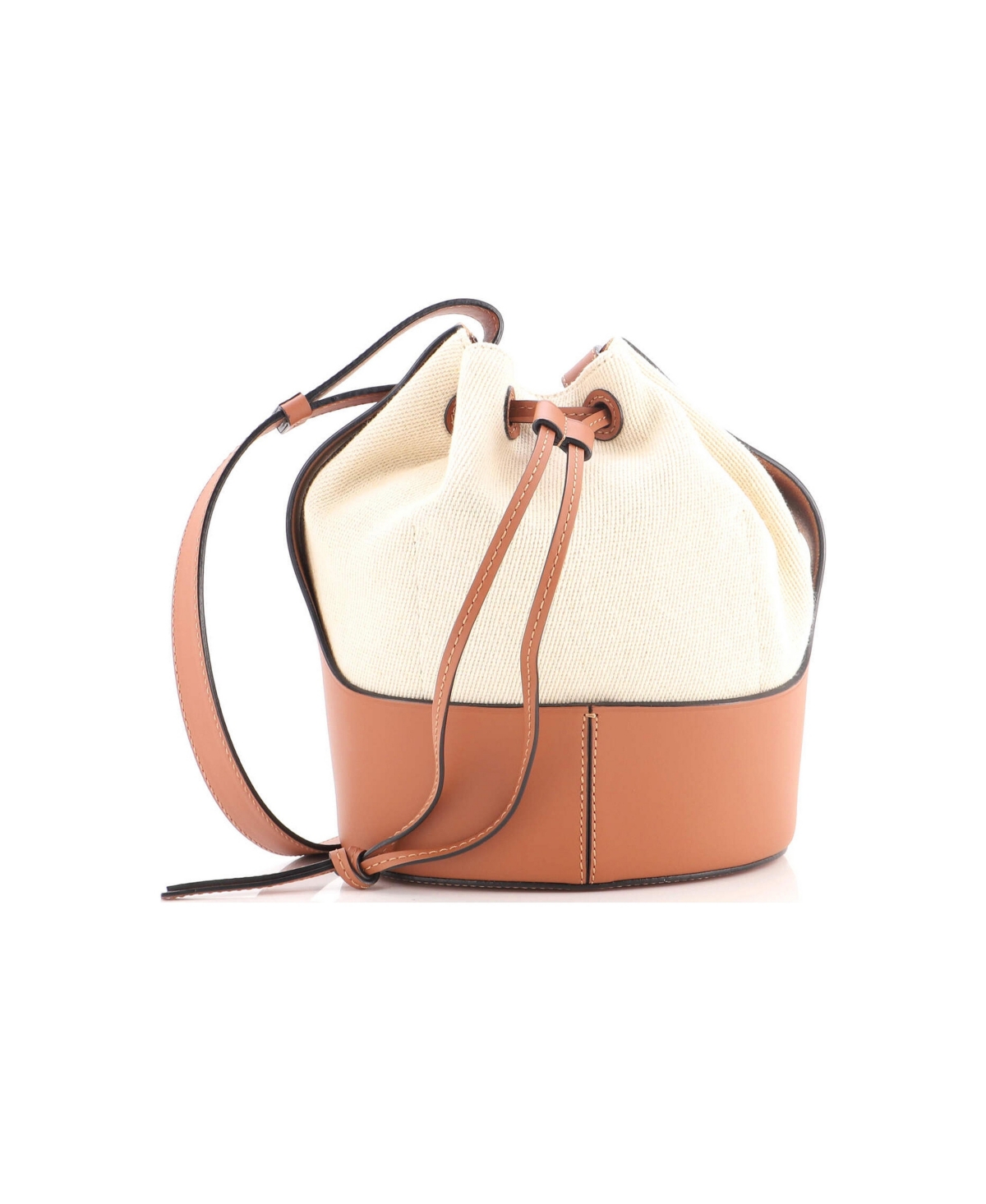 Pre-Owned Loewe Small Balloon Bucket Bag Canvas and Leather - Brown