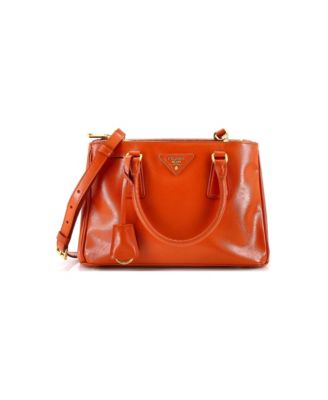 Mini Double Zip Lux Tote Vernice Saffiano Leather
