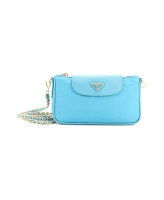 Small Chain Crossbody Bag Tessuto and Saffiano Leather