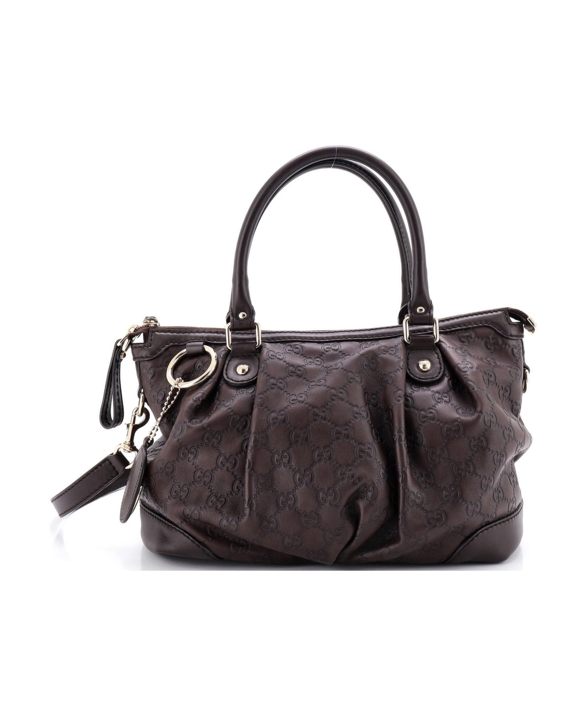 Pre-Owned Gucci Medium Sukey Top Handle Satchel Guccissima Leather - Brown