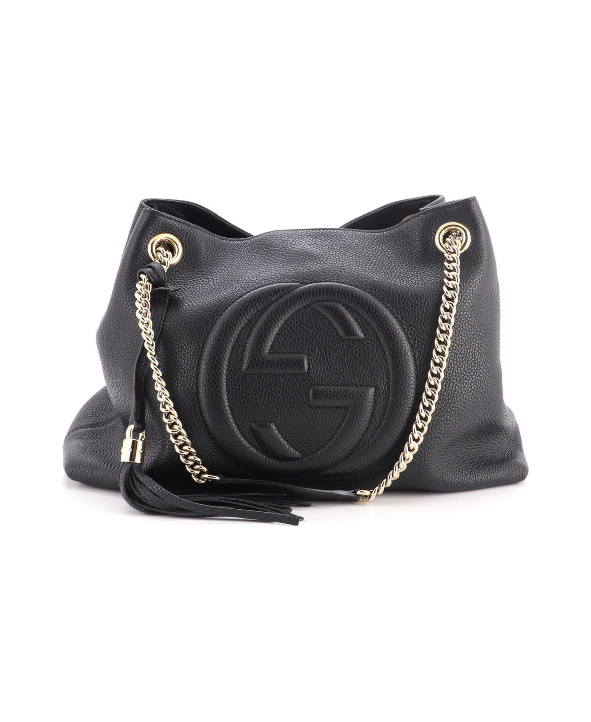 Pre-Owned Gucci Medium Soho Chain Strap Shoulder Bag Leather - Black