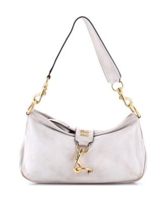 Snap Hook Shoulder Bag Aged Leather