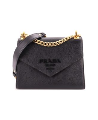 Small Monochrome Shoulder Bag Saffiano Leather