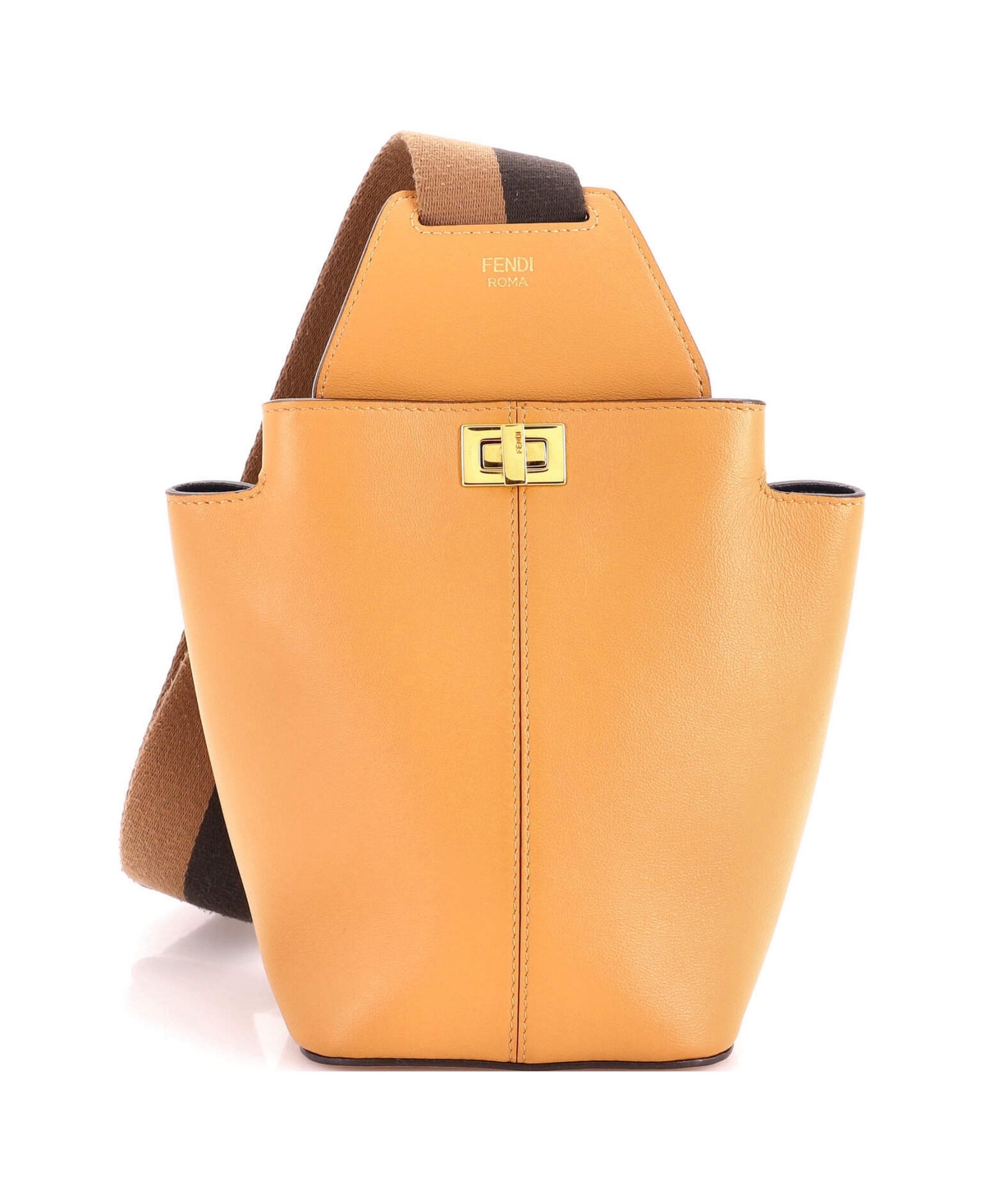 Pre-Owned Fendi Mini Guitar Bag Leather - Brown