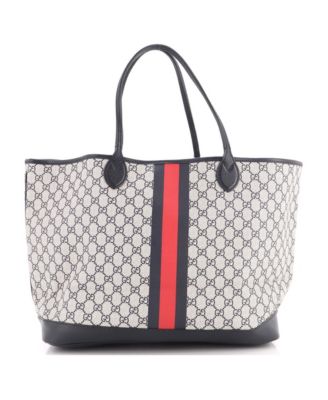 Large Ophidia Open Shopping Tote GG Coated Canvas