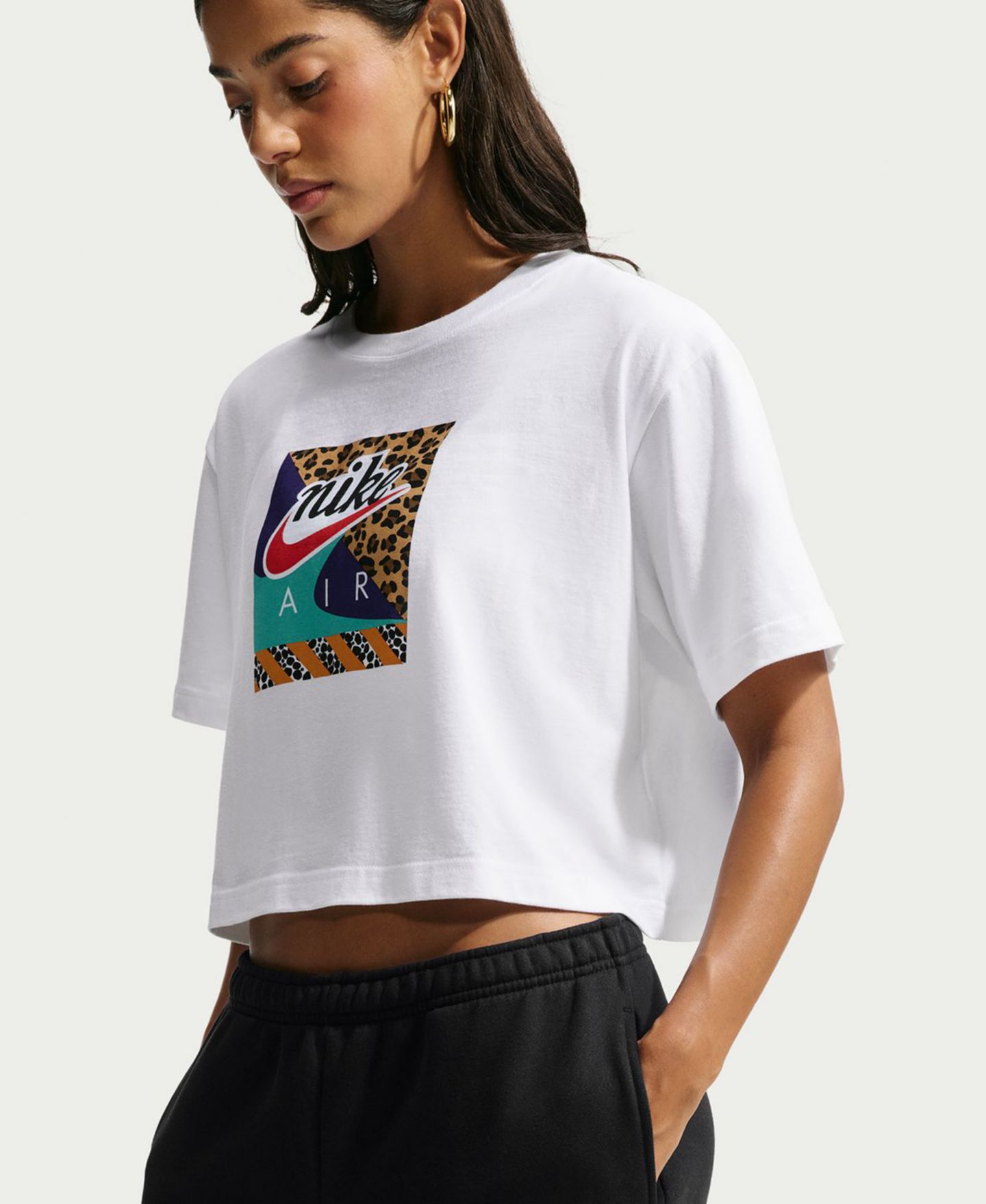 Женские брюки Nike Studio Fleece Mid-Rise Wide-Leg, цвет: Чёрный — фото 3