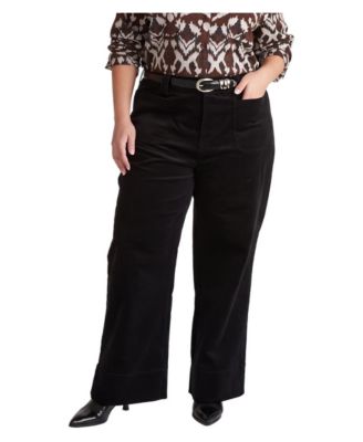 Women's Claudia High-Rise Wide-Leg Corduroy Pants