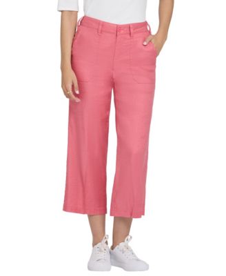 Women's Wide-Leg Cargo Capri Pants