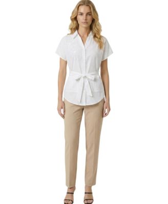 Women's Embroidered V-Neckline Blouse