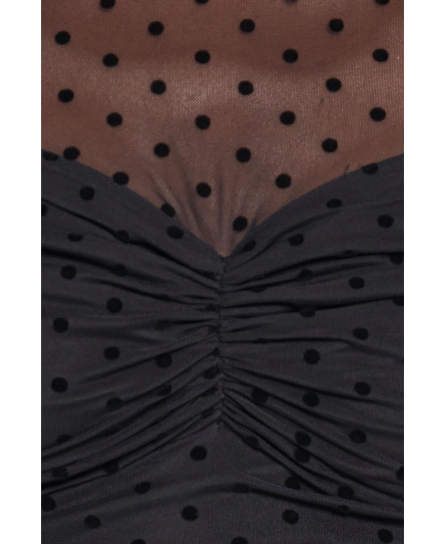 Женский топ Petal and Pup Jessie Polka-Dot Sheer Long-Sleeve, цвет: Чёрный — фото 8