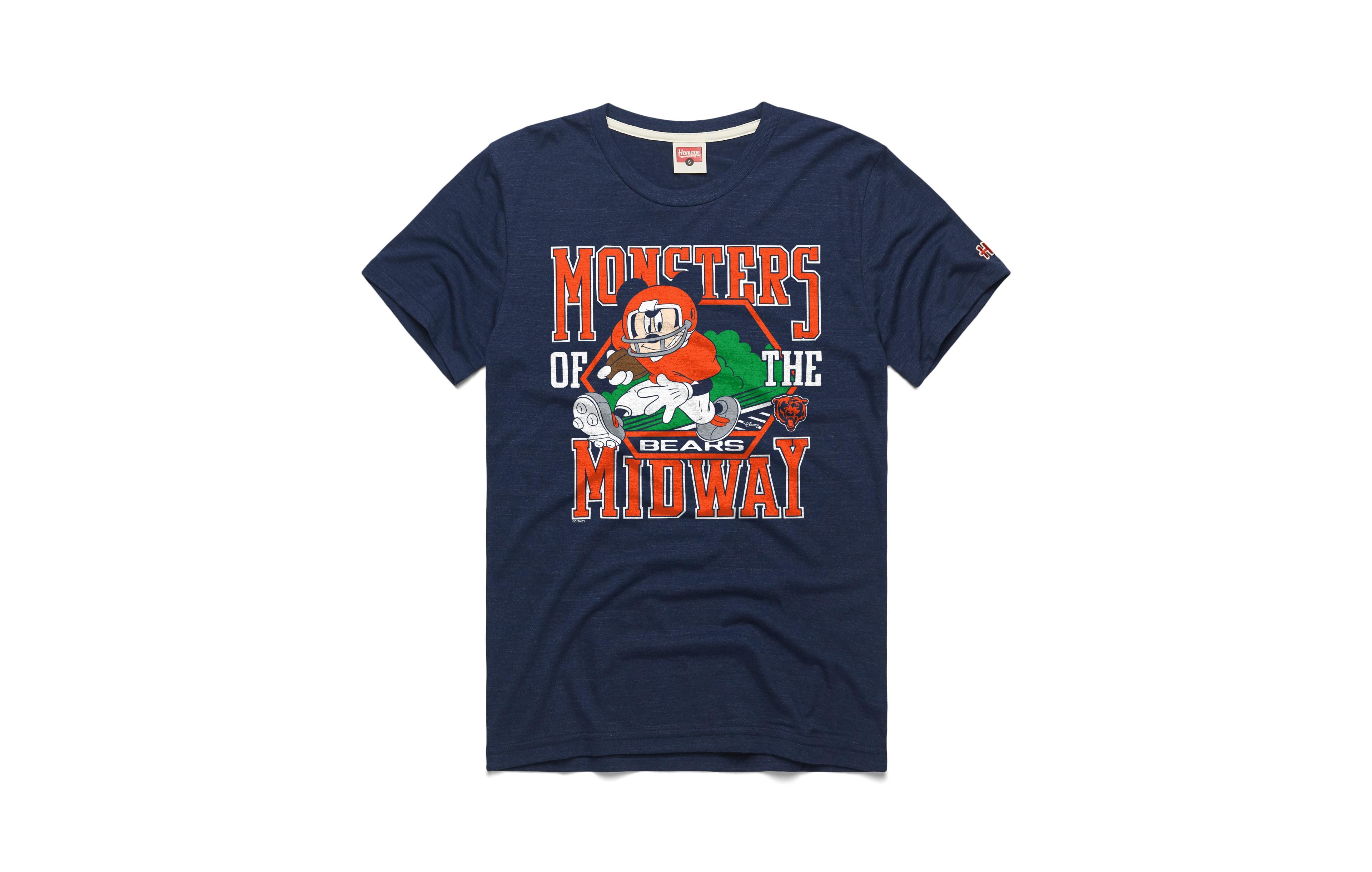 Homage Men's and Women's Navy Chicago Bears Mickey T-shirt