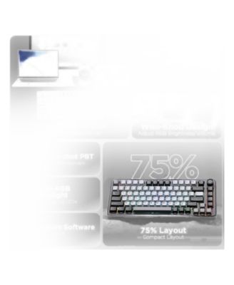B75 RGB Cocoa Cream V2 Linear Hot-Swappable Mechanical Keyboard for Windows/macOS