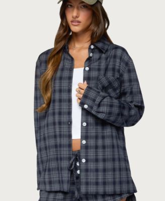 Women's Alessa Plaid Long Sleeve Button Up Top