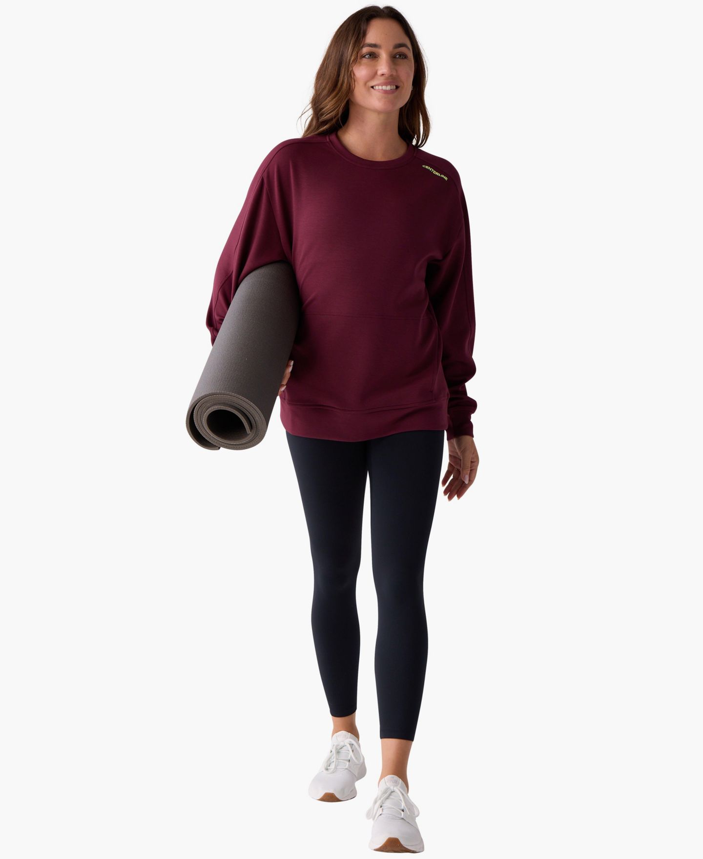 Женская толстовка Centerline Athletics Après Long-Sleeve Crewneck, цвет: Dark Currant — фото 5