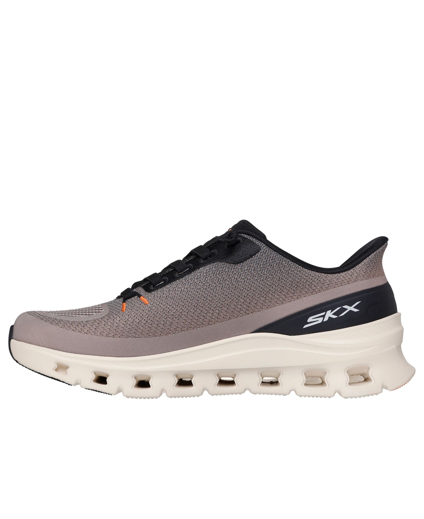 Мужские кроссовки Skechers Slip-ins: Arch Fit Glide-Step Pro Running, цвет: Серо-коричневый / Чёрный — фото 3