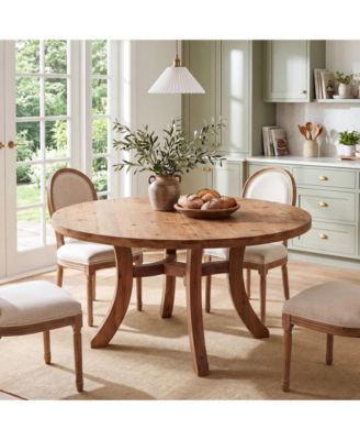 Dining Table for 4-6, Rustic Farmhouse Wood Kitchen Table
