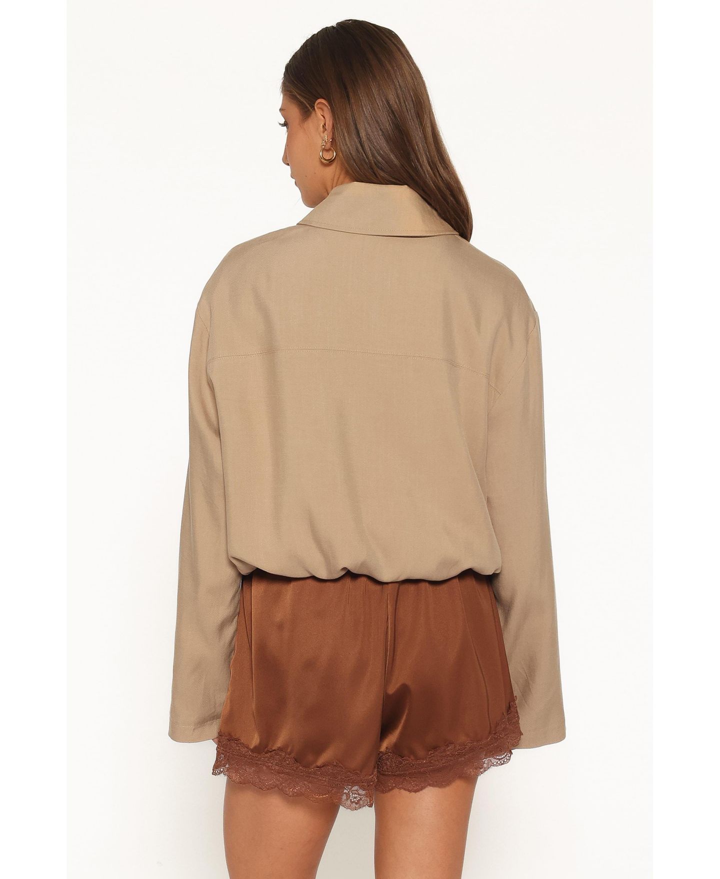 Женская куртка Petal and Pup Julie Bubble-Hemline Long-Sleeve, цвет: Бежевый — фото 4
