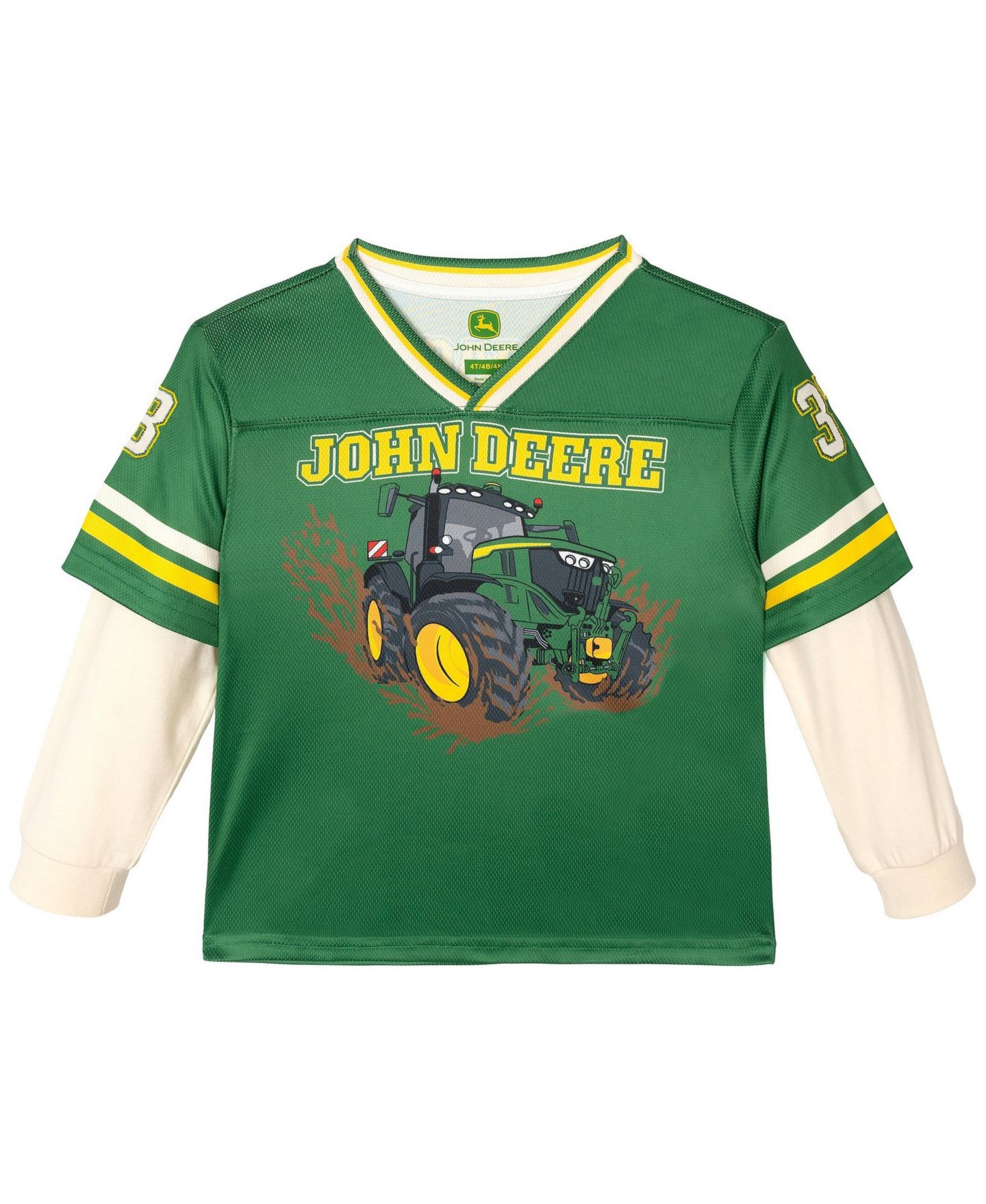 Футболка John Deere Long-Sleeve V-Neck Faux-Layered для мальчиков — фото 1