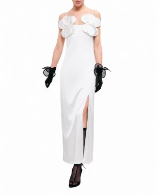 Women's Floral-Applique Sheath Gown