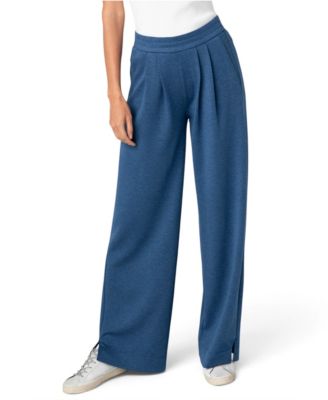 Petite Pleated Wide-Leg Pull-On Pants