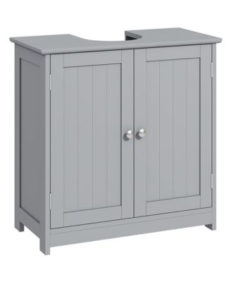 BUSDYAS  Pedestal Sink Storage Cabinet Bathroom Sink Cabinet with U Shape Cut Out and Adjustable Shelf