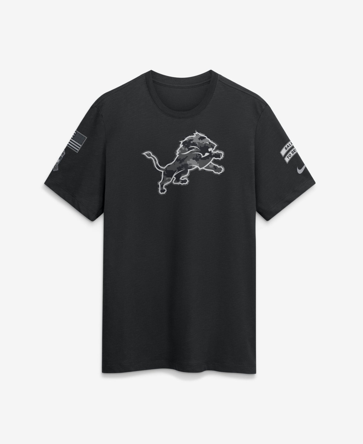 Nike Men's Black Detroit Lions 2026 Salute to Service Slub T-Shirt - Black