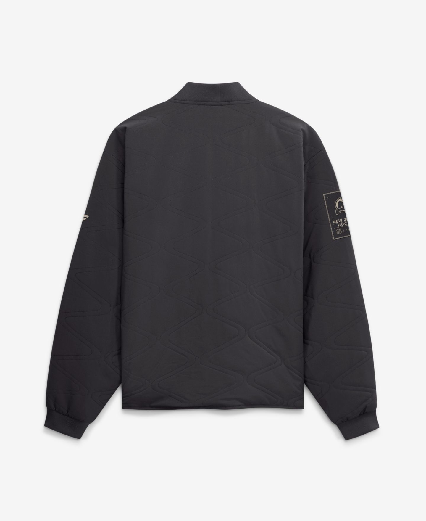 Мужская куртка Fanatics Charcoal New Jersey Devils Authentic Pro Road Bomber — фото 2