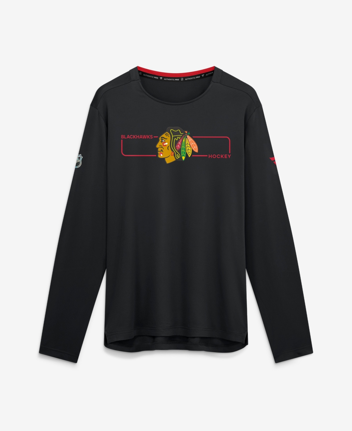 Fanatics Men's Black Chicago Blackhawks Authentic Pro Rink Tech Long-Sleeve T-Shirt - Black