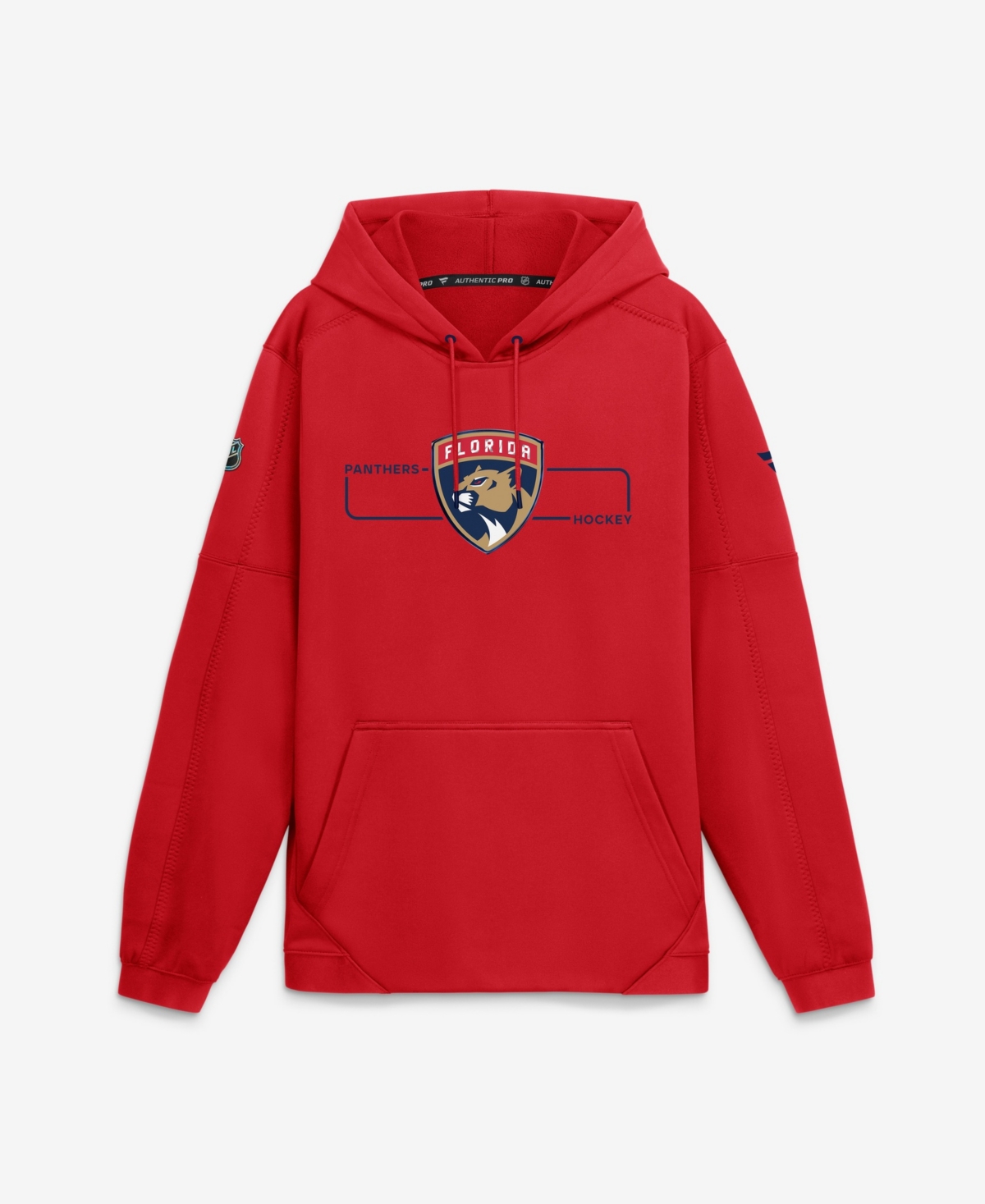 Fanatics Men's Red Florida Panthers Authentic Pro Rink Fleece Pullover Hoodie - Red, Athletic Red