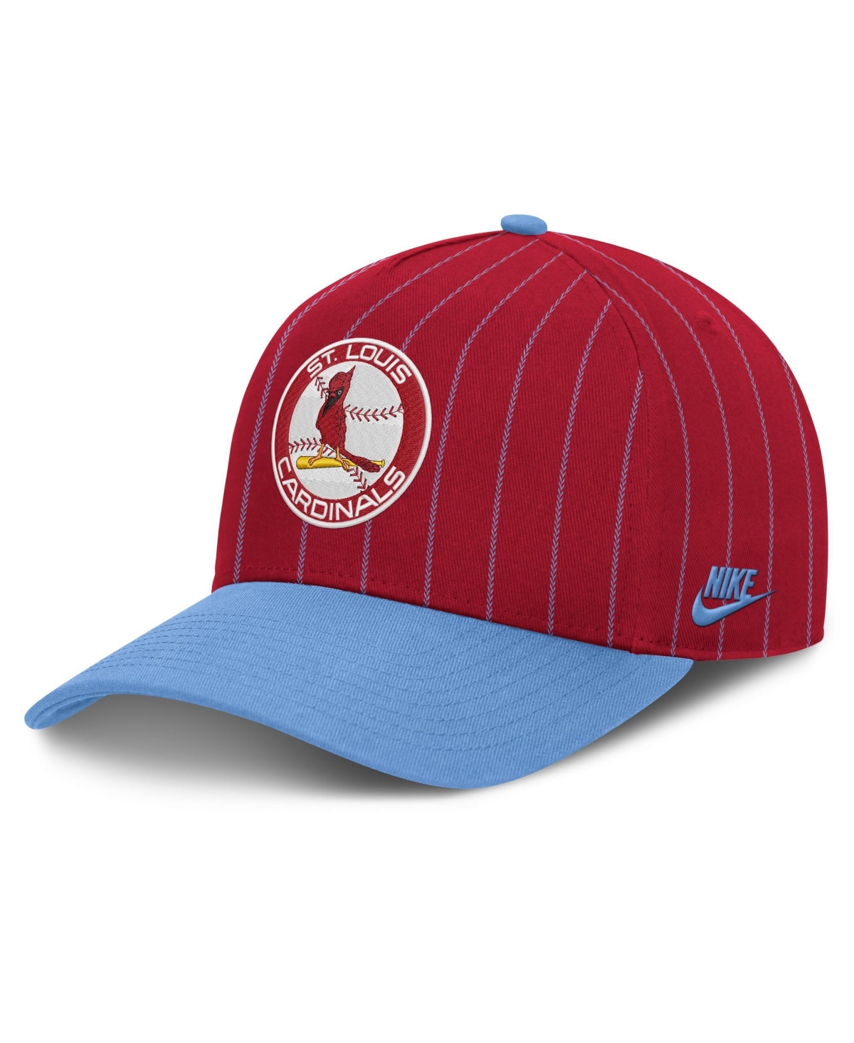 Nike Men's Red/Light Blue St. Louis Cardinals Cooperstown Rise A-Frame Adjustable Hat - Red, Light Blue