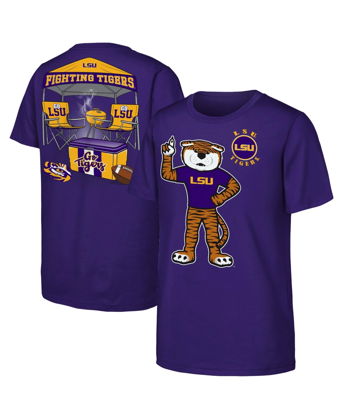 Outerstuff Big Boys' and Girls' Purple Lsu Tigers Tailgater Hometown T-Shirt - Purple